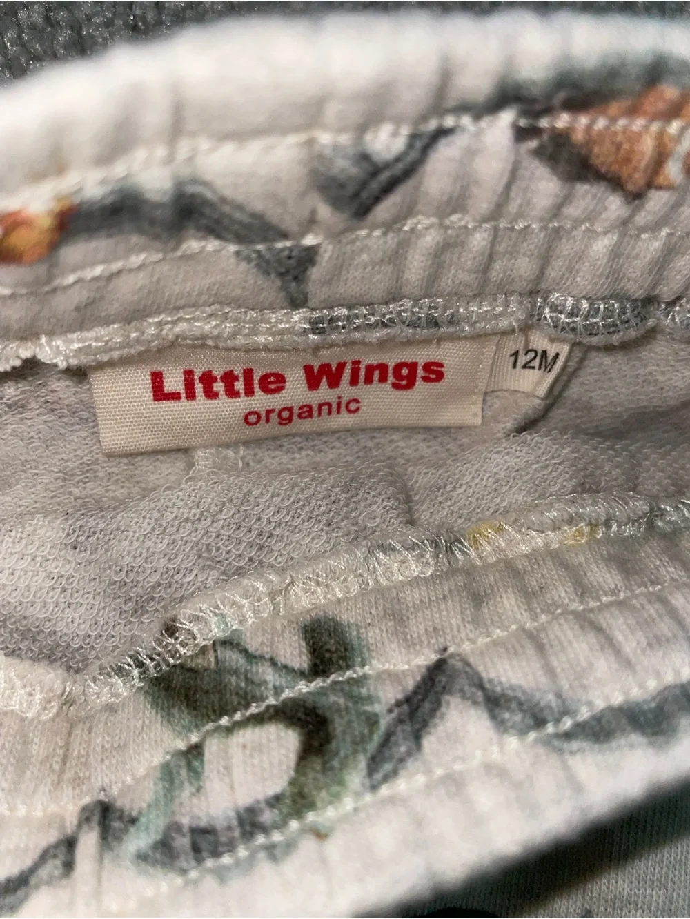 Kids Drawstring Shorts - Light Gray 100% organic cotton by Little Wings Organic